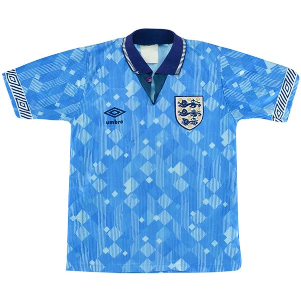 Camiseta Inglaterra Replica Tercera Ropa Retro 1990 Azul